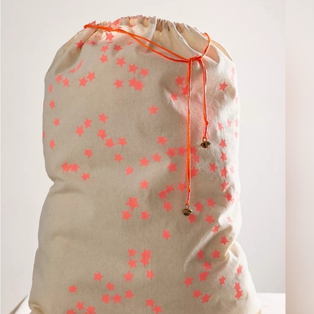 Free People Pink Stars Holiday Gift Bag